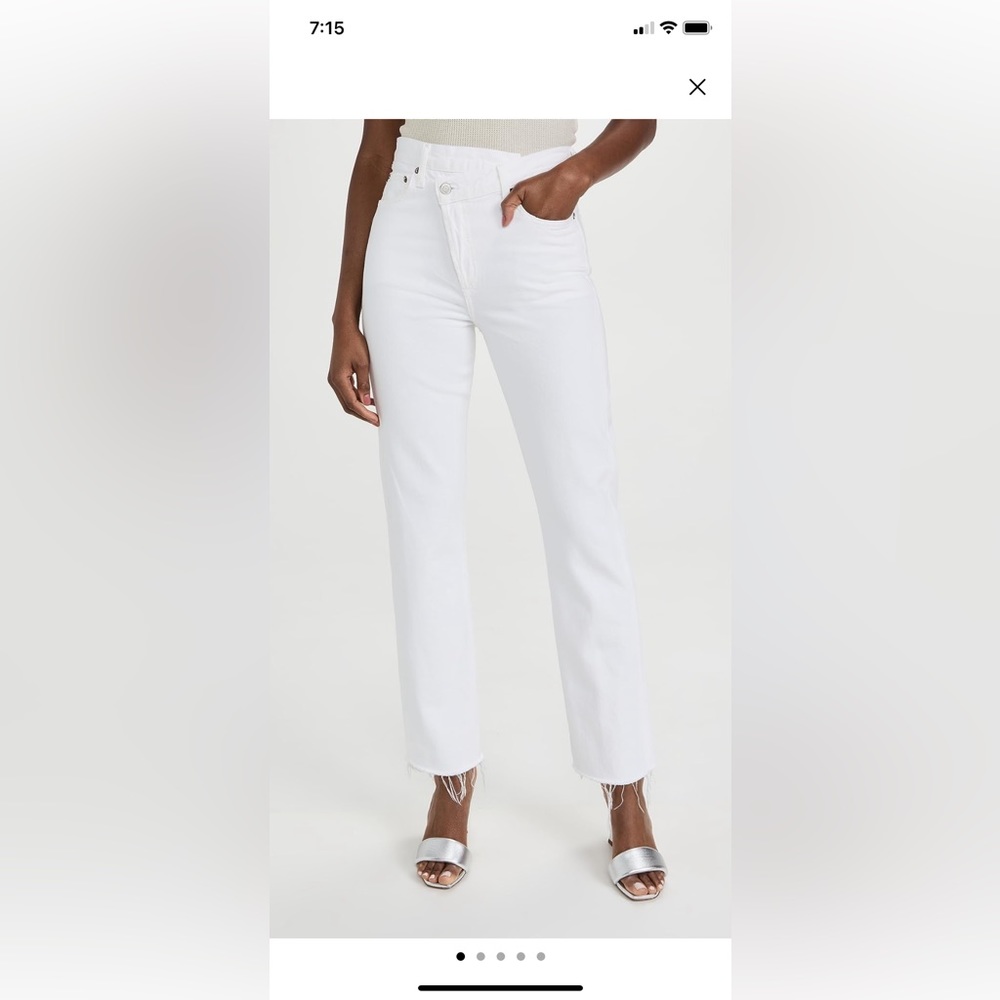 🤍🤍🤍🤍Brand new Agolde crossover straight white jeans size 24